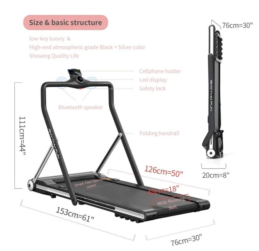 (Brand New) Altrax T50 Folding Running Treadmill Under Desk Walking Pad