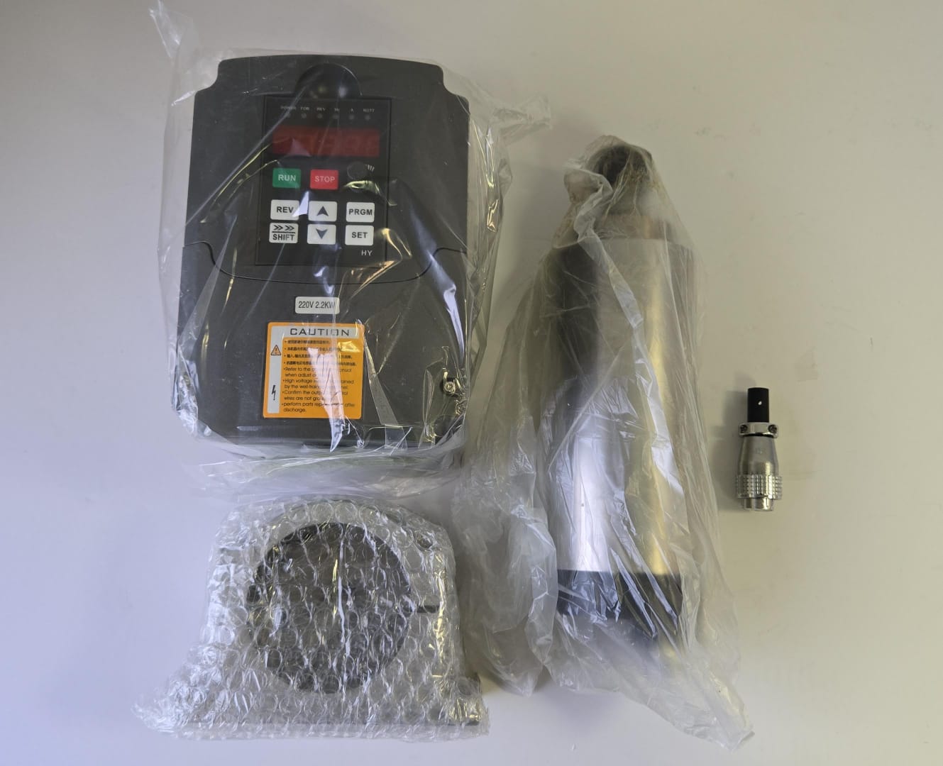 (Excellent) RATTMMOTOR 1.5KW Air Cooled Spindle Motor ER16 CNC Kit + 1500W 1.5kw Inverter Variable Frequency Drive 220V + 80mm Clamp Mount Bracket for CNC Router Engraving Milling Machine