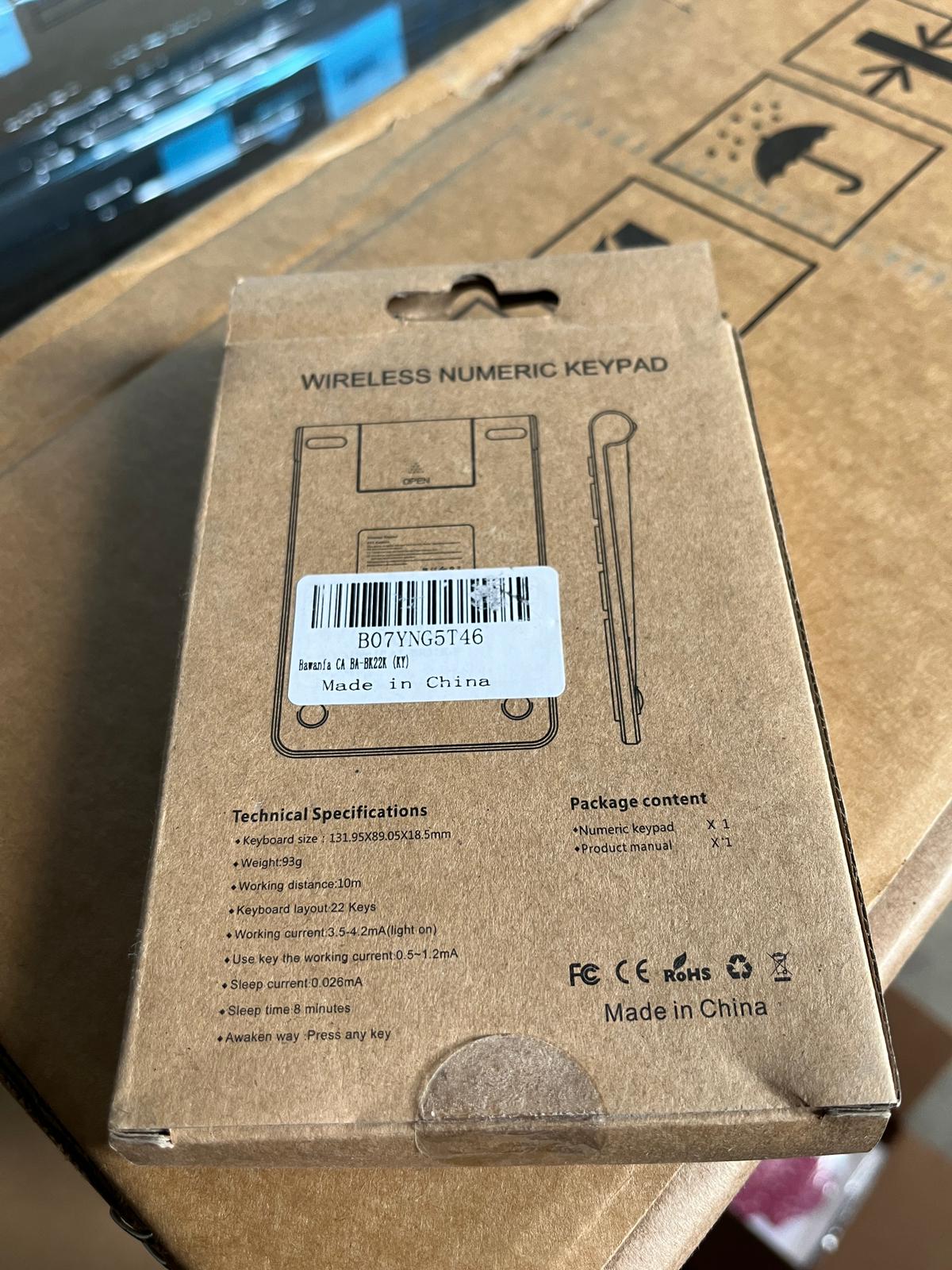 Bluetooth wireless numeric keypad for your computer / laptop / ipad / tablet