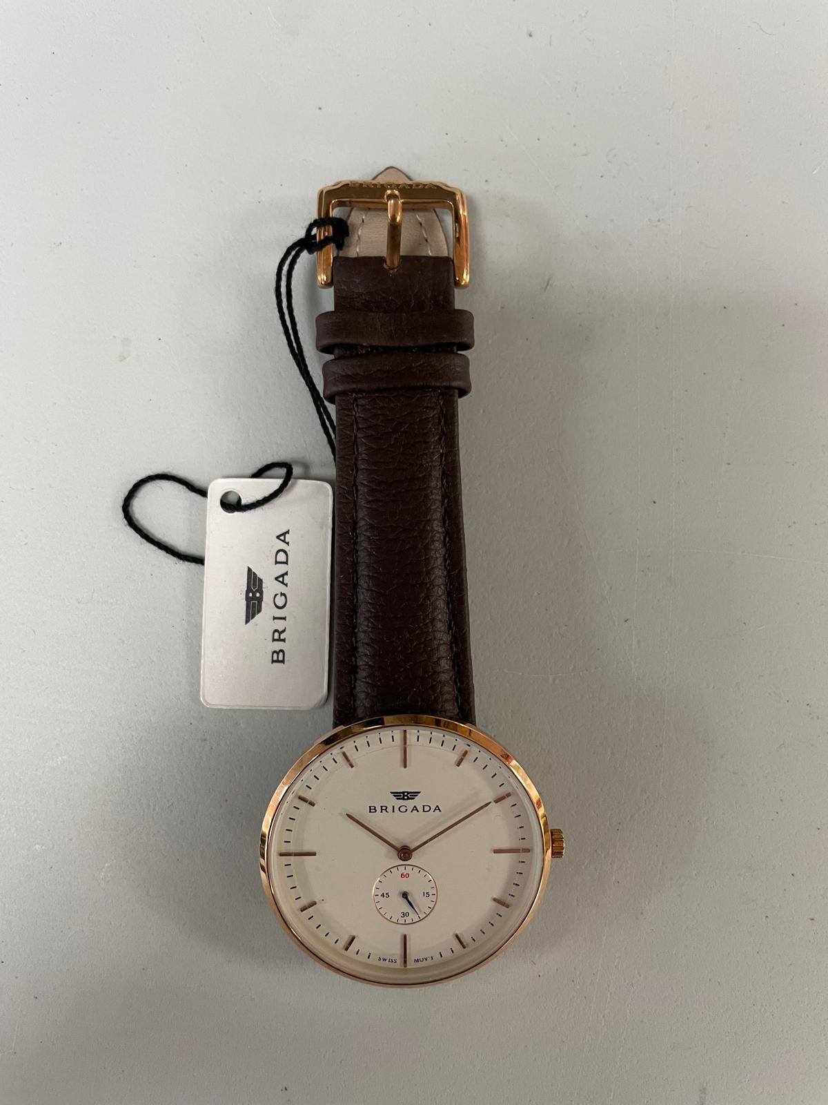 BRIGADA Watches Minimalist Fashion Business Casual Waterproof Quartz Wrist Watch for Men Women Swiss Brand