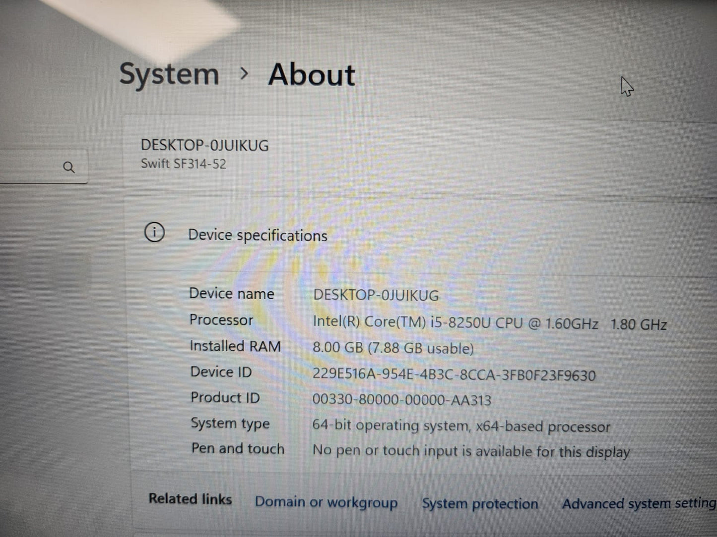 (Excellent) Acer Swift 3 14 inch, i5-8250u, 8GB RAM 1TB SSD, Windows 11 Pro, MS Office 2021, 89% battery health