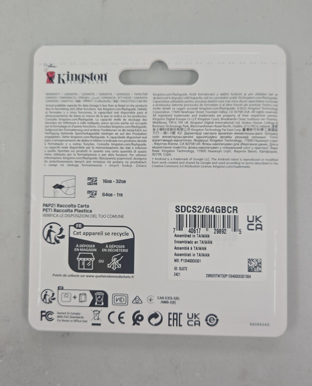 (Brand New) Kingston 64GB micSDXC Canvas Select Plus