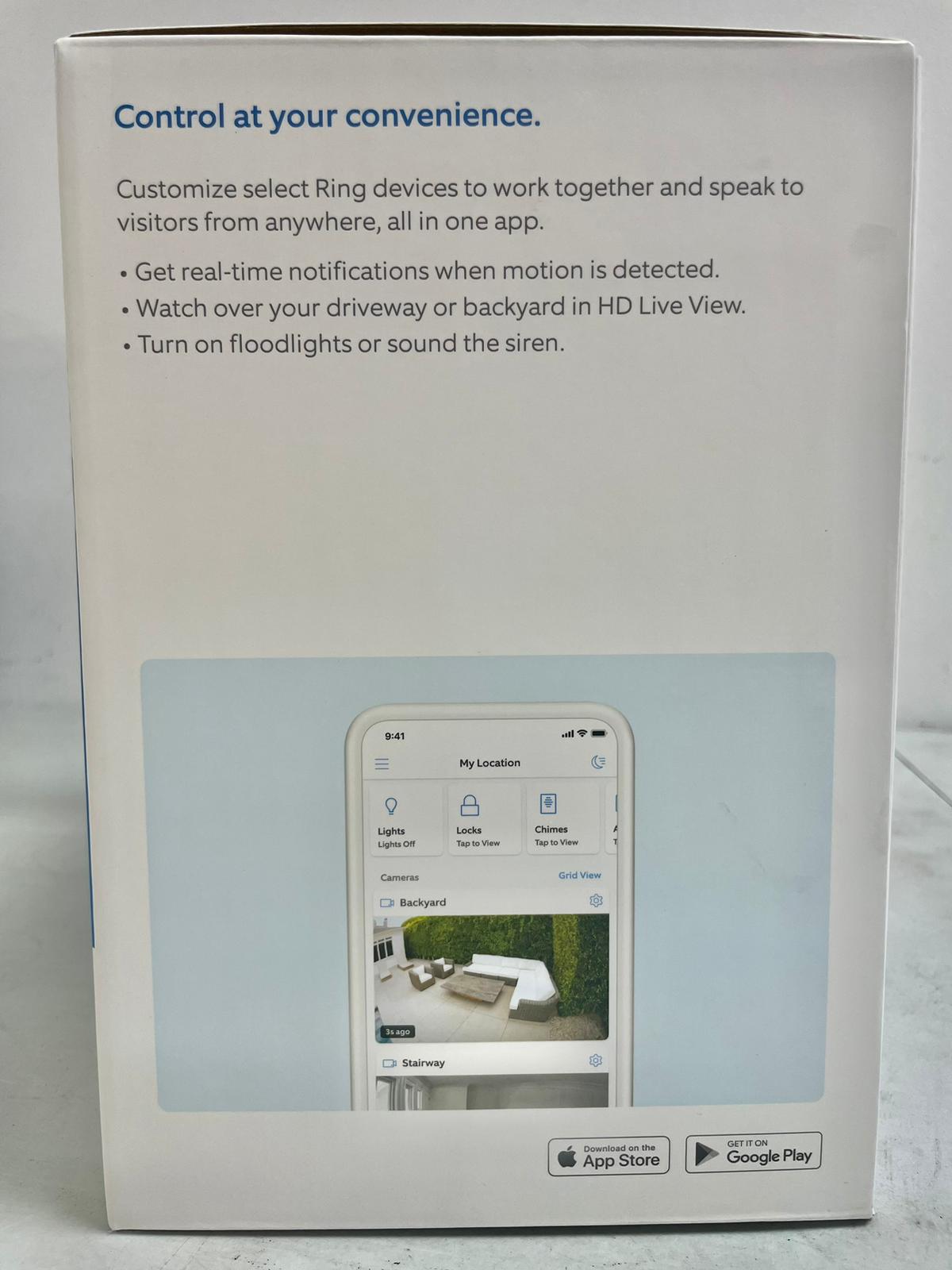 (Brand New Sealed) Ring Floodlight Cam Wired Plus with motion-activated 1080p HD video, Black