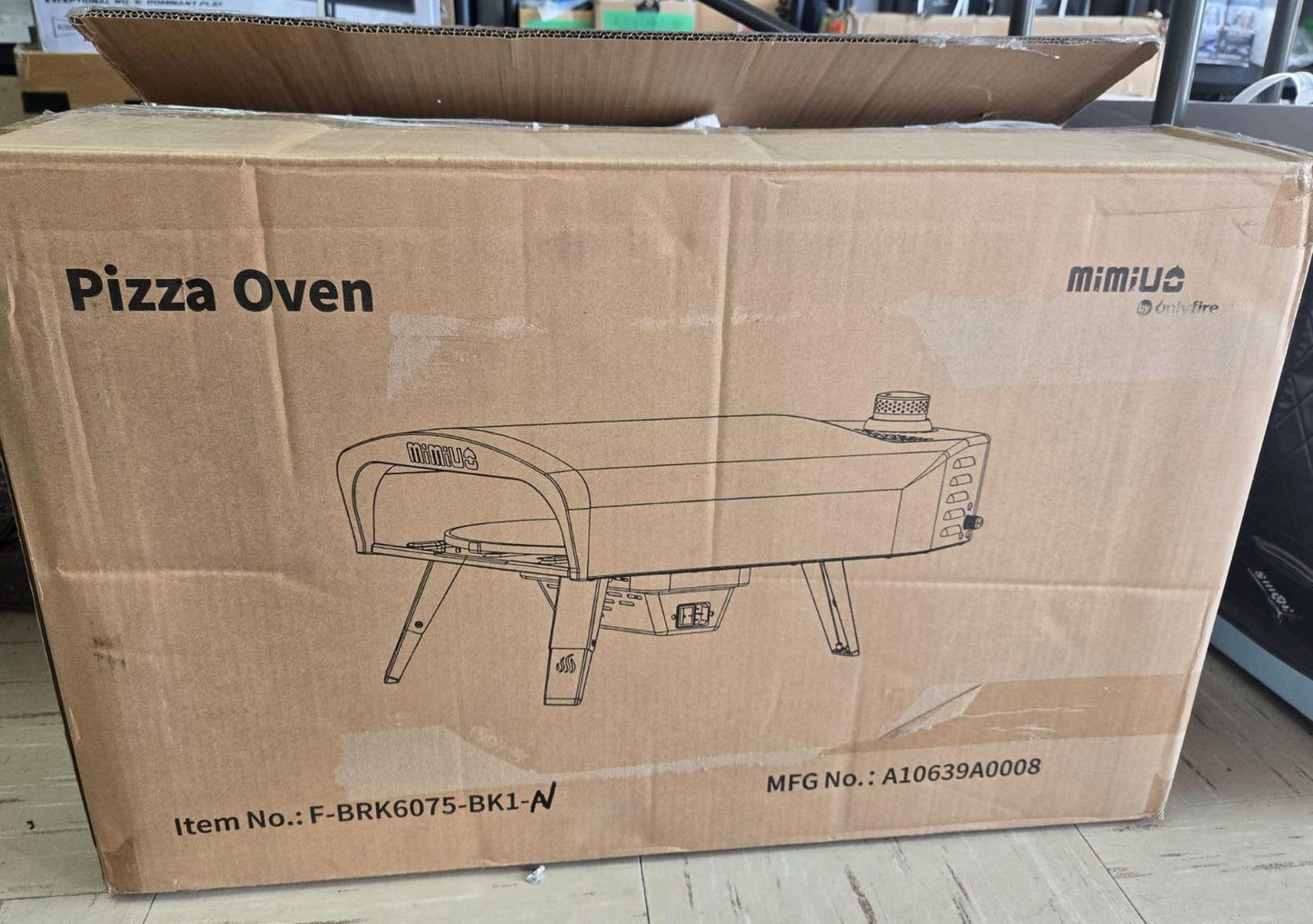 (New Open Box) Mimiuo Portable Gas Pizza Oven with 13" Pizza Stone & Foldable Pizza Peel