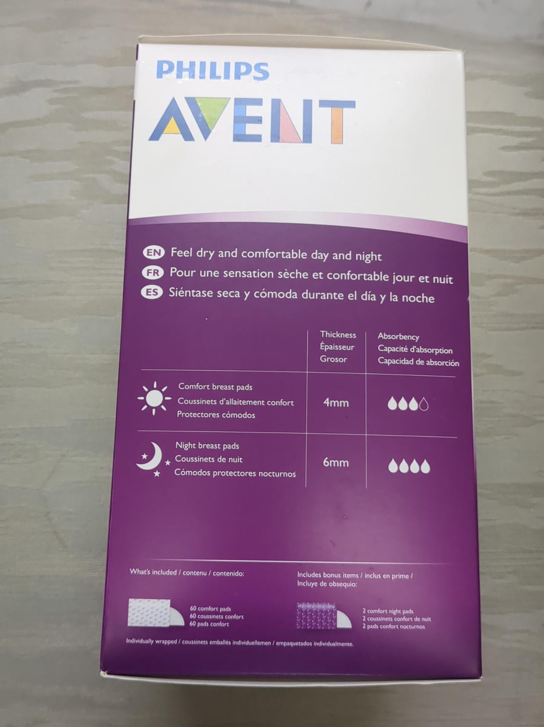 (Brand new sealed)  Philips Avent Disposable Breast Pads, 60 count