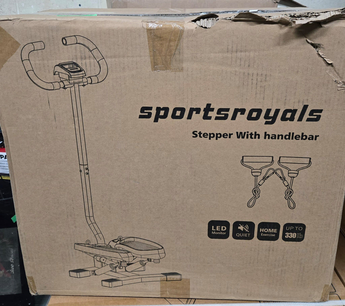 (Excellent) Sportsroyals Stair Stepper for Exercises-Twist Stepper with Resistance Bands