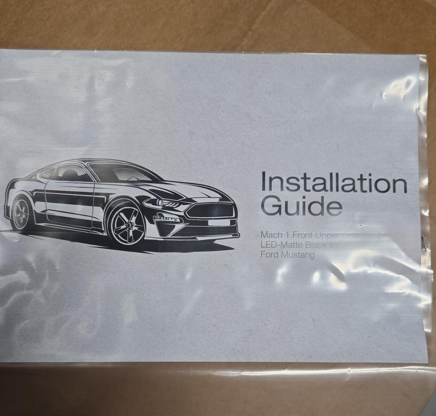 (New Open Box) Mach 1 Front Upper Grille W/ DRL LED for 2022-2023 Ford Mustang