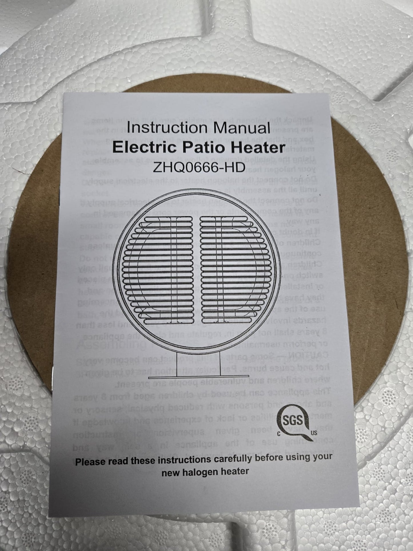 (New Open Box) ART to REAL 1000W Patio Electric Heater,15.7H " Tabletop Portable