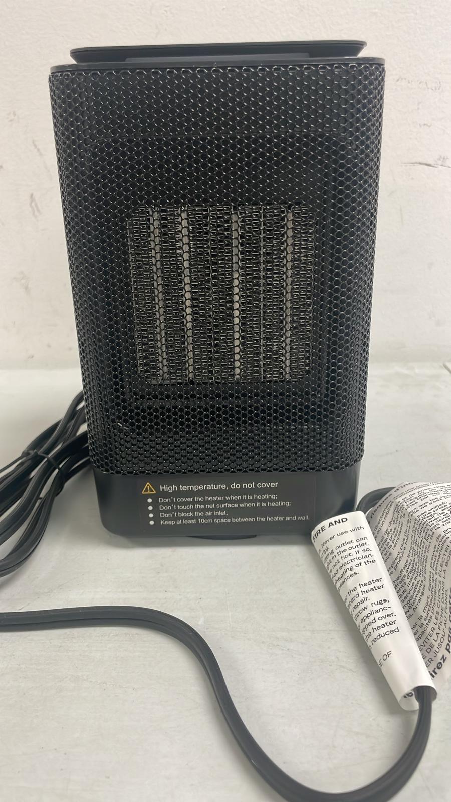 (New Open Box) Black DH-QN02 Corded Electric 950 W Personal Portable Electric Heater