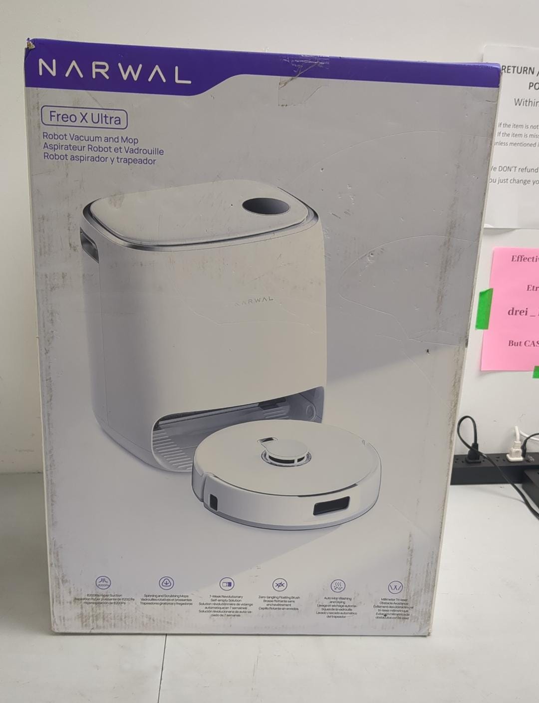 (Used Excellent) Narwal Freo X Ultra Robot Vacuums and Mop, 8200 Pa Robot Vacuums and Mop Combo