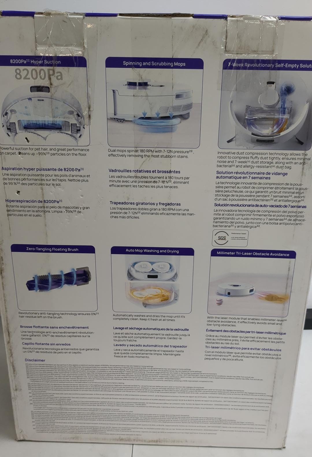 (New Open Box) Narwal Freo X Ultra Robot Vacuums and Mop, 8200 Pa Robot Vacuums and Mop Combo