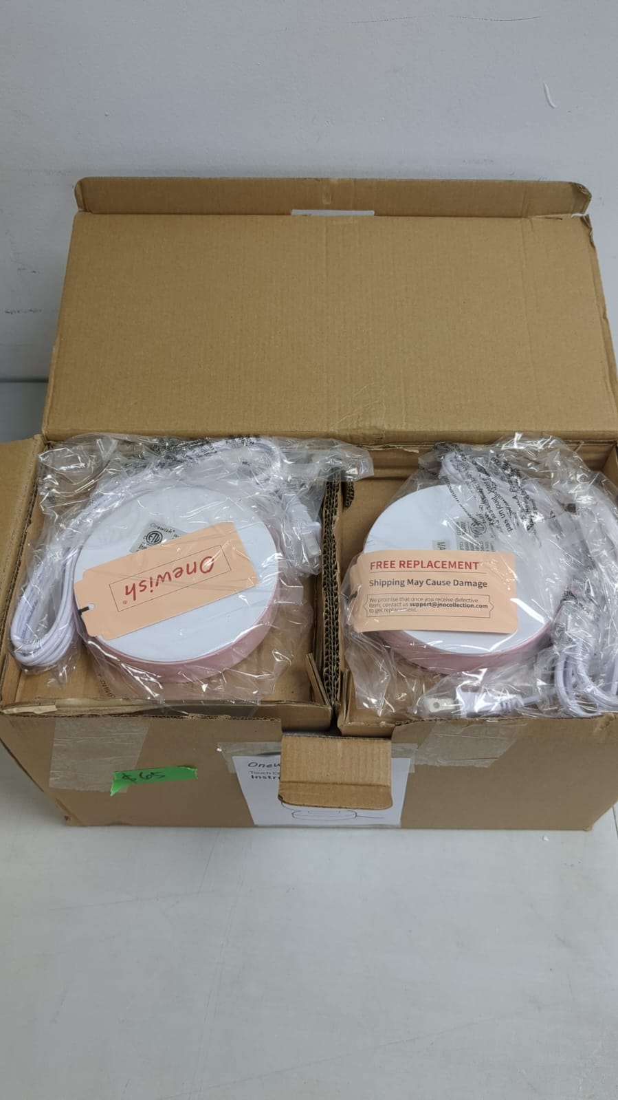 ONEWISH Touch Bedside Table Lamp Set of 2 - Small Modern for Bedroom Living Room Nightstand, 3-Way