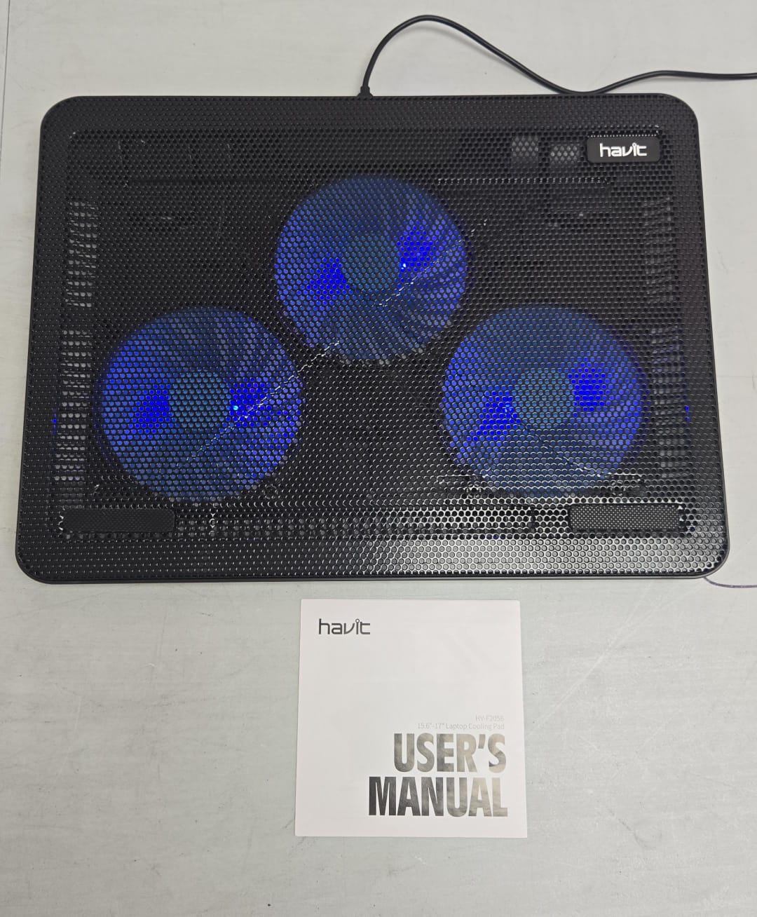 (Excellent) havit Laptop Cooling Pad, HV-F2056 15.6-17'' Slim Portable USB Powered (3 Fans)
