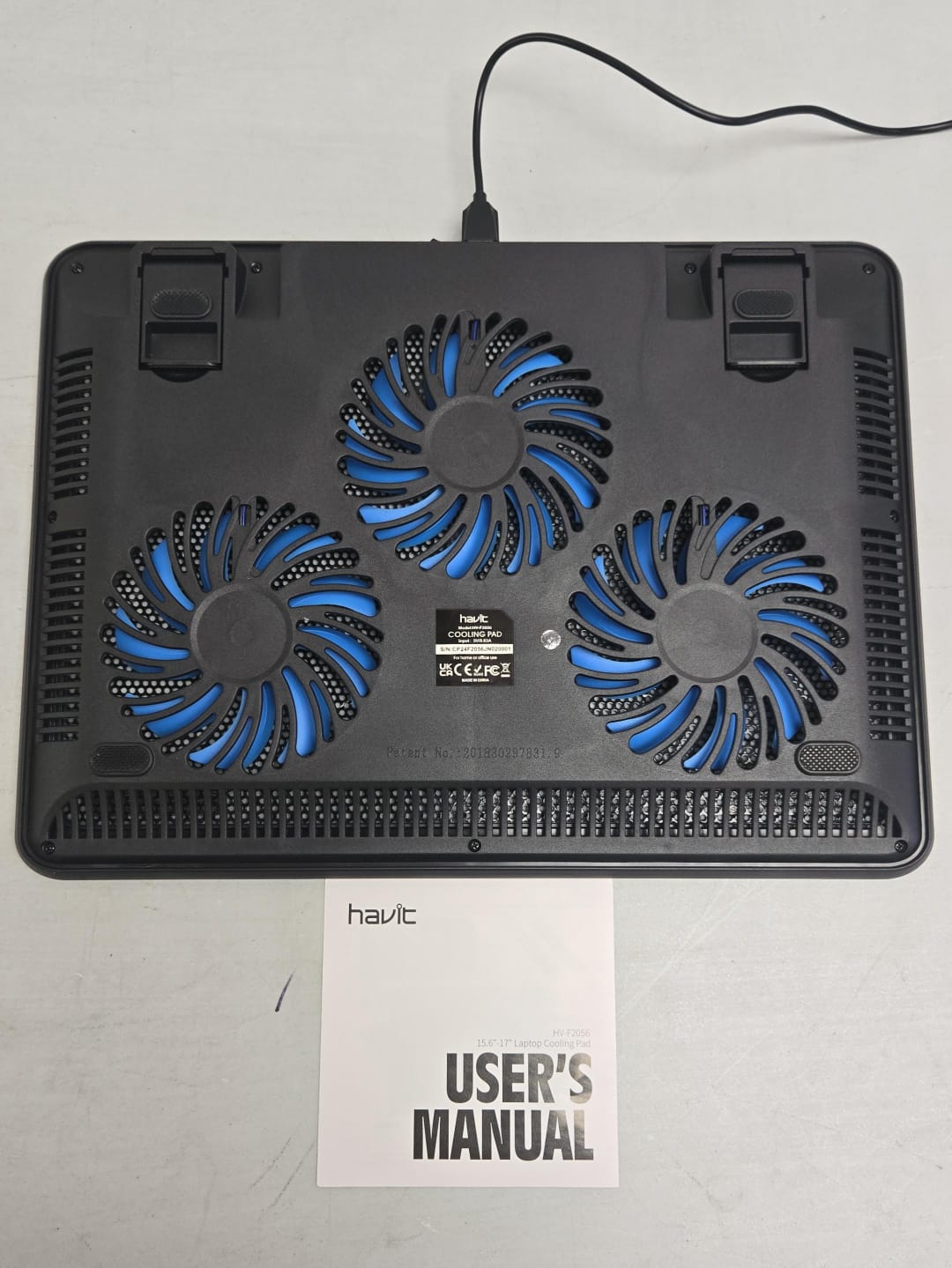 (Excellent) havit Laptop Cooling Pad, HV-F2056 15.6-17'' Slim Portable USB Powered (3 Fans)