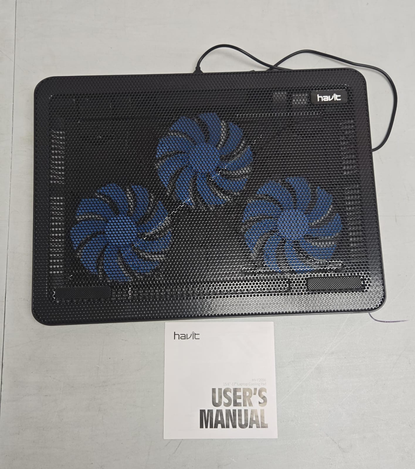 (Excellent) havit Laptop Cooling Pad, HV-F2056 15.6-17'' Slim Portable USB Powered (3 Fans)