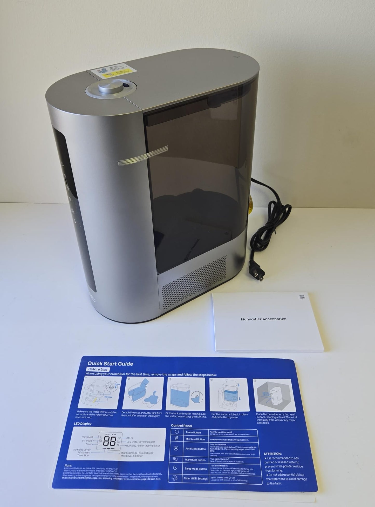 (New Open Box) DREO HM713S Smart Humidifier with Warm & Cool Mist
