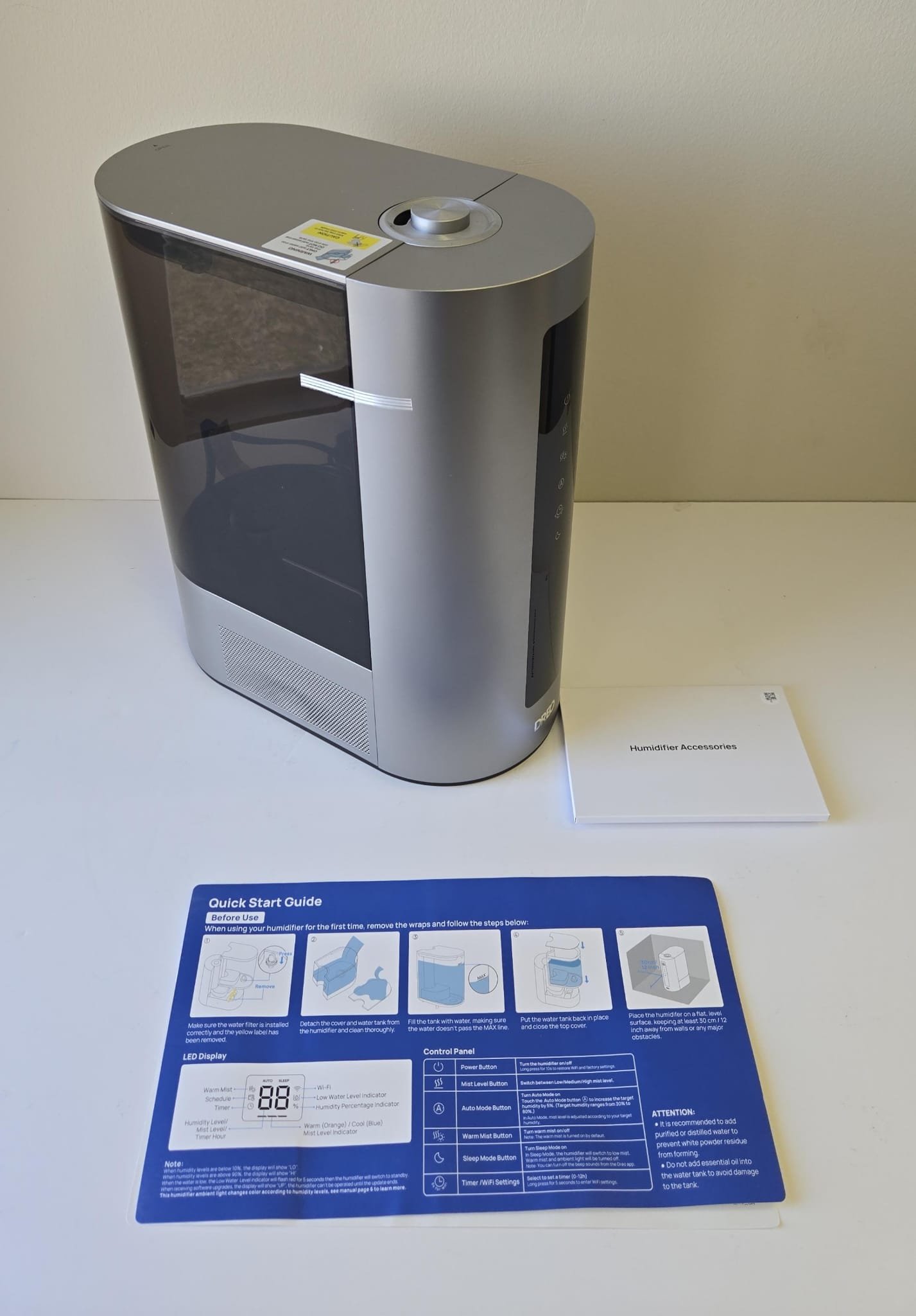 (New Open Box) DREO HM713S Smart Humidifier with Warm & Cool Mist