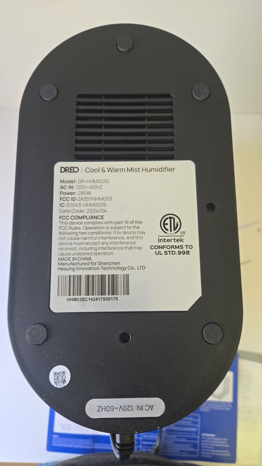 (New Open Box) DREO HM713S Smart Humidifier with Warm & Cool Mist