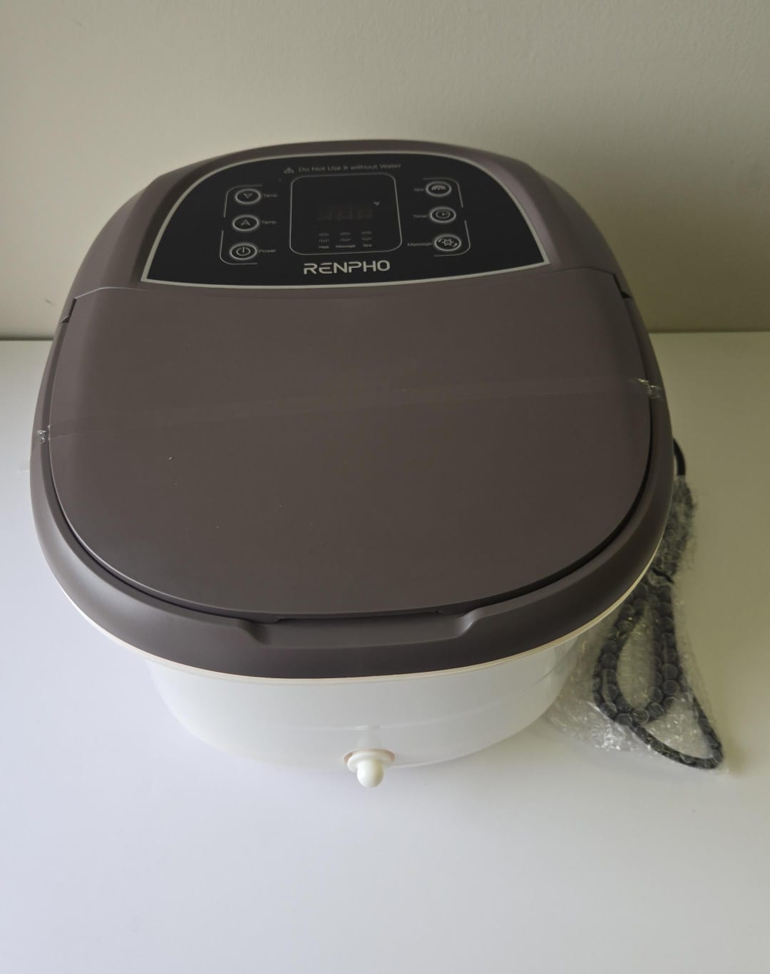 (New Open Box) RENPHO Foot Spa Bath Massager, Motorized Massage, Fast Heating, and Powerful Bubble Jets, Automatic Shiatsu Massaging Rollers, Pedicure for Tired Feet