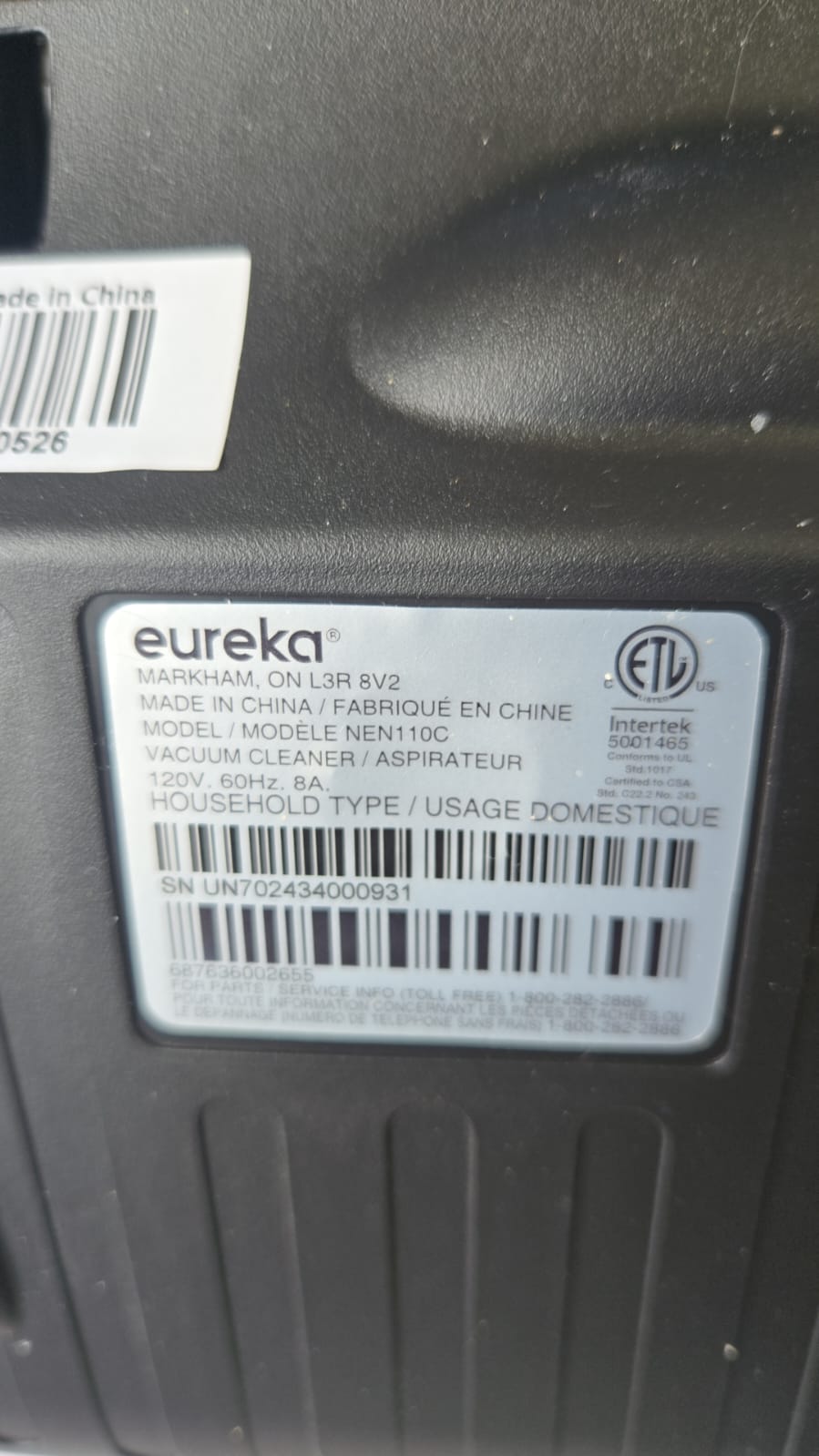 (Excellent) Eureka Whirlwind 2.5L Large Capacity Dust Cup, Bagless Canister Vacuum Cleaner, Blue