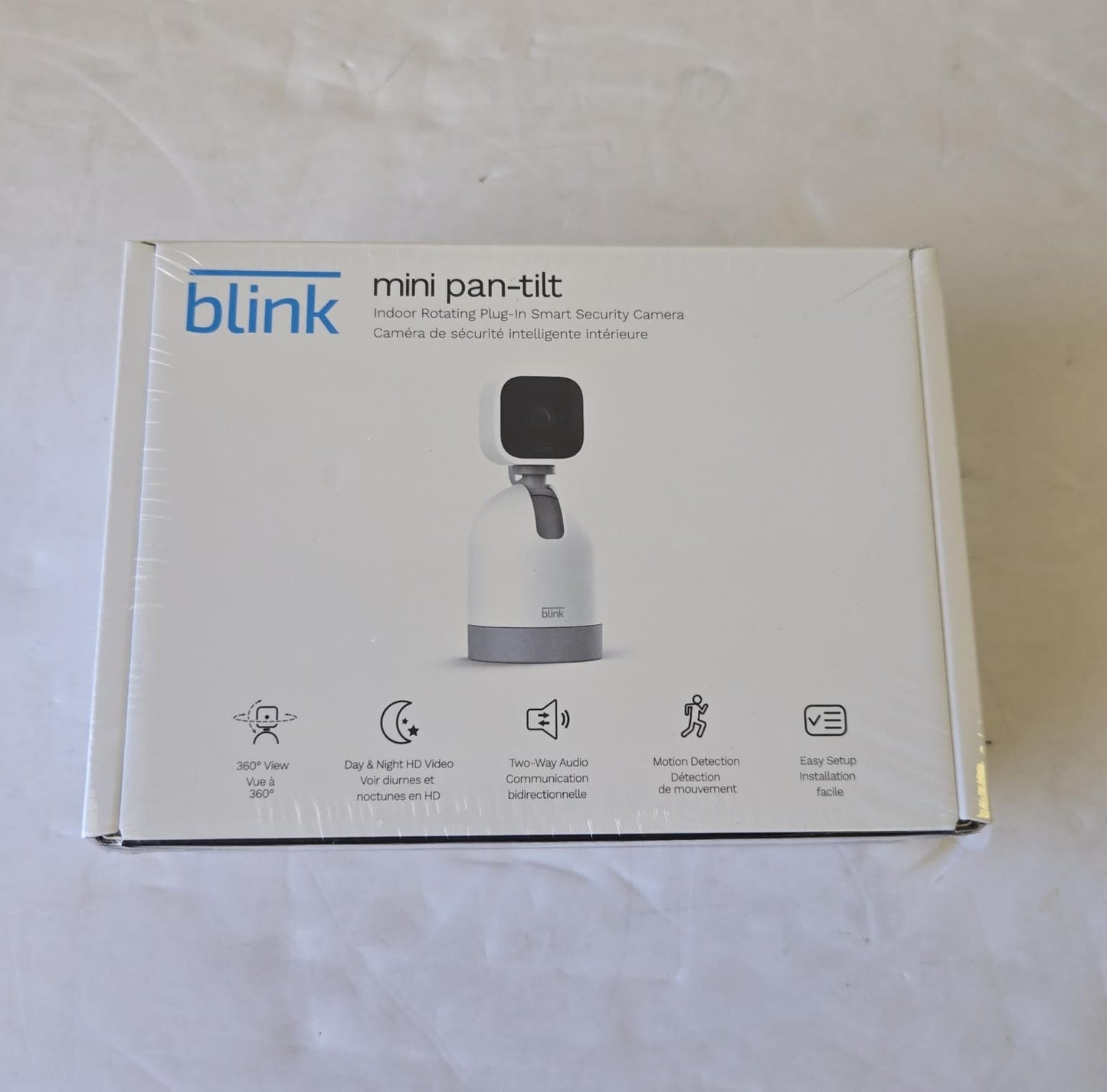 (Brand New) Blink Mini Pan-Tilt Camera (newest model), Rotating indoor plug-in smart security camera