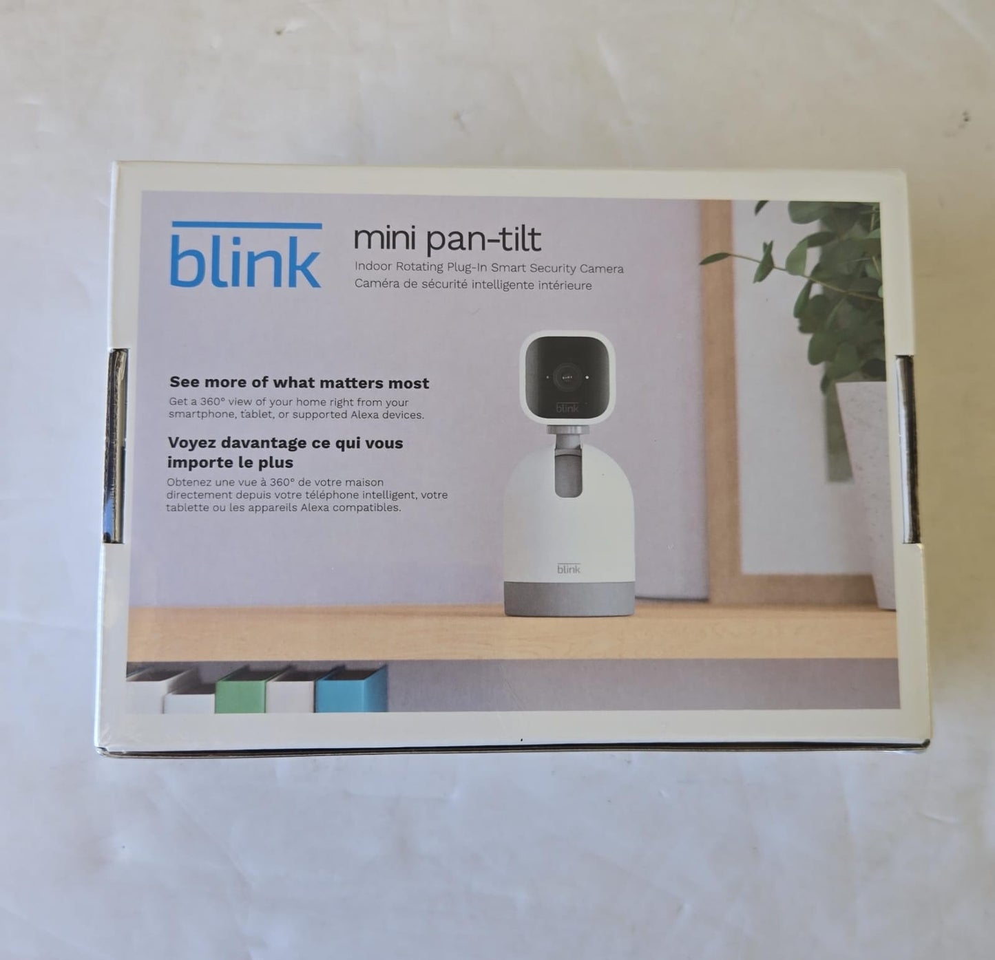 (Brand New) Blink Mini Pan-Tilt Camera (newest model), Rotating indoor plug-in smart security camera
