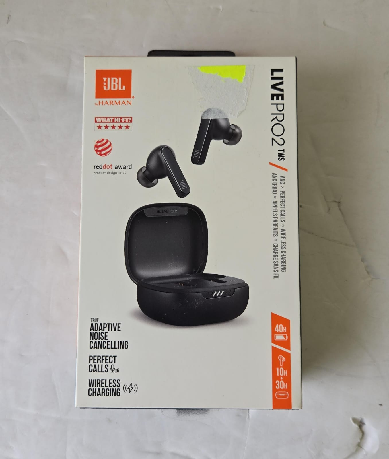 (Brand New) JBL Live Pro TWS 2: 40 Hours of Playtime, True Adaptive Noise Cancelling (Black)