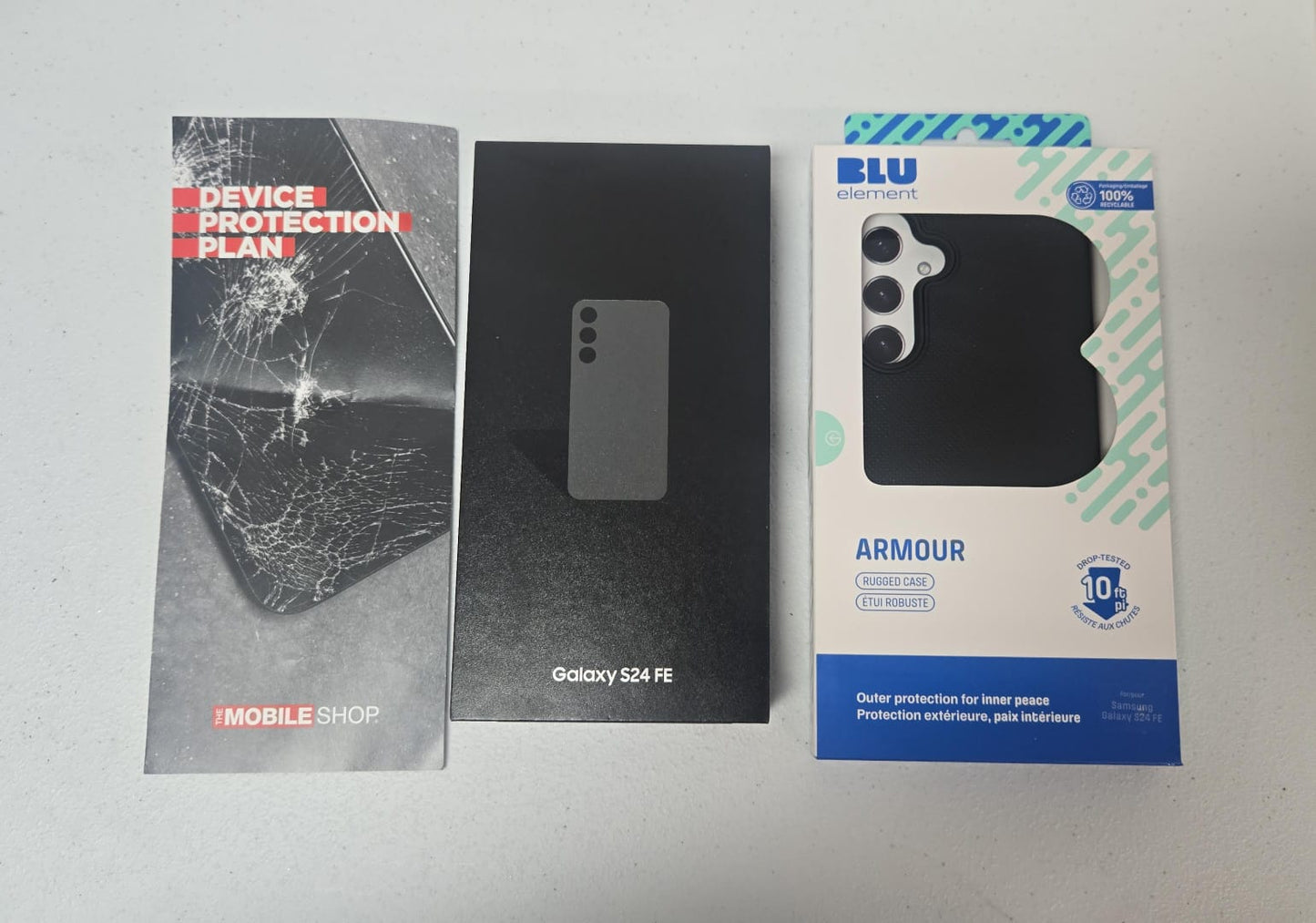 (New) Samsung Galaxy S24 FE - 128GB - Graphite (free case) -with device protection plan