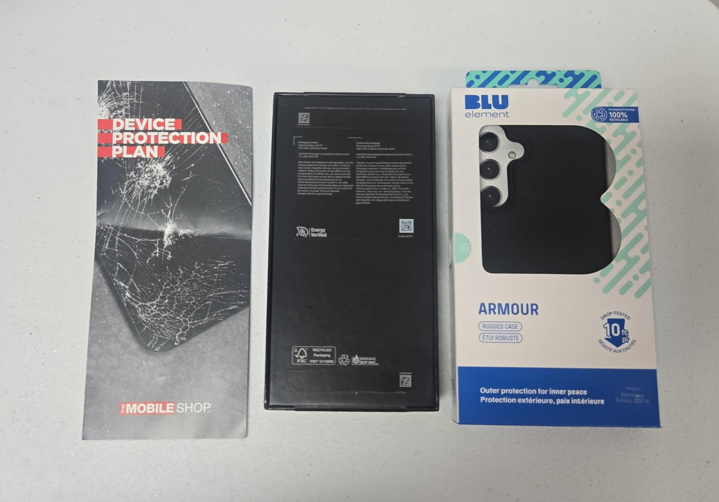 (New) Samsung Galaxy S24 FE - 128GB - Graphite (free case) -with device protection plan