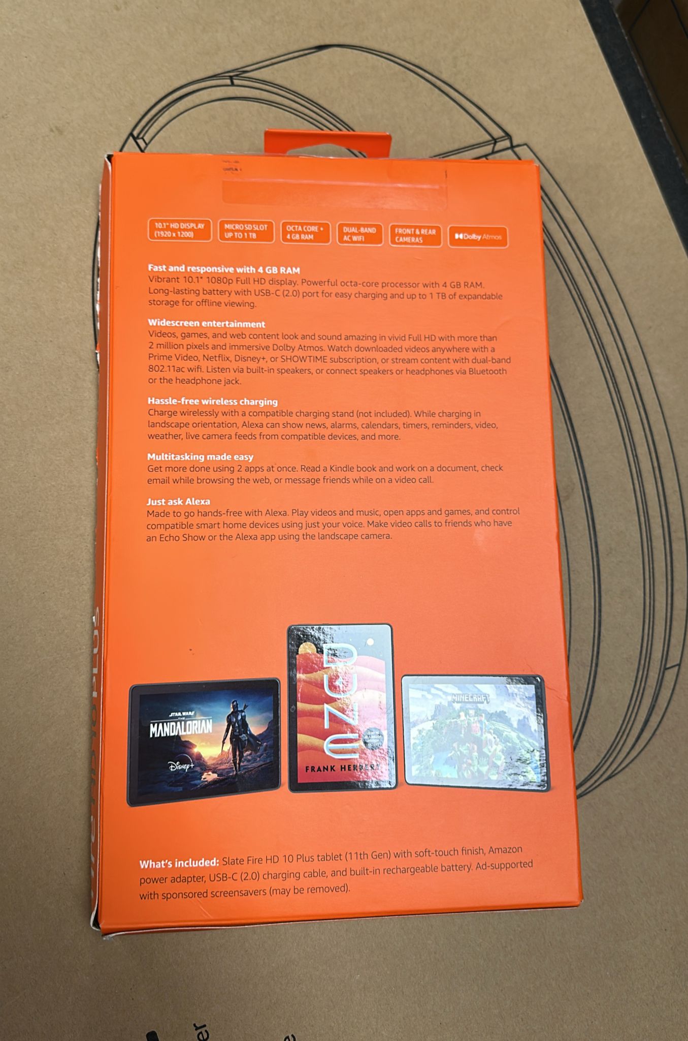 Amazon Fire HD 10 PLUS tablet, 10.1", 1080p Full HD, 32GB 4GB 2021 model