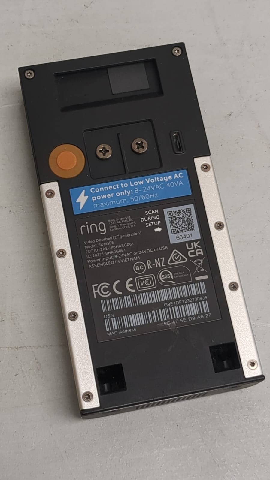 Used (good) - Ring Video Doorbell 2 with HD Video, Motion Activated Alerts, Easy Installation (2017)