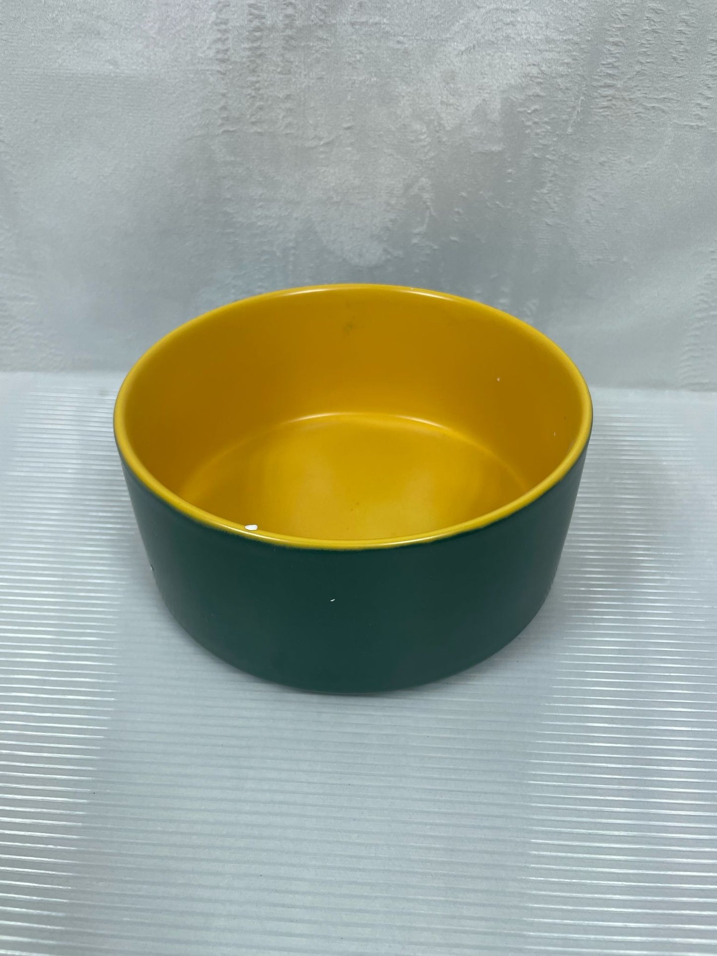(Brand New) Ceramic Round Dog Cat Bowl with Wood Stand, Ceramic Food Water Elevated Dish for Pet