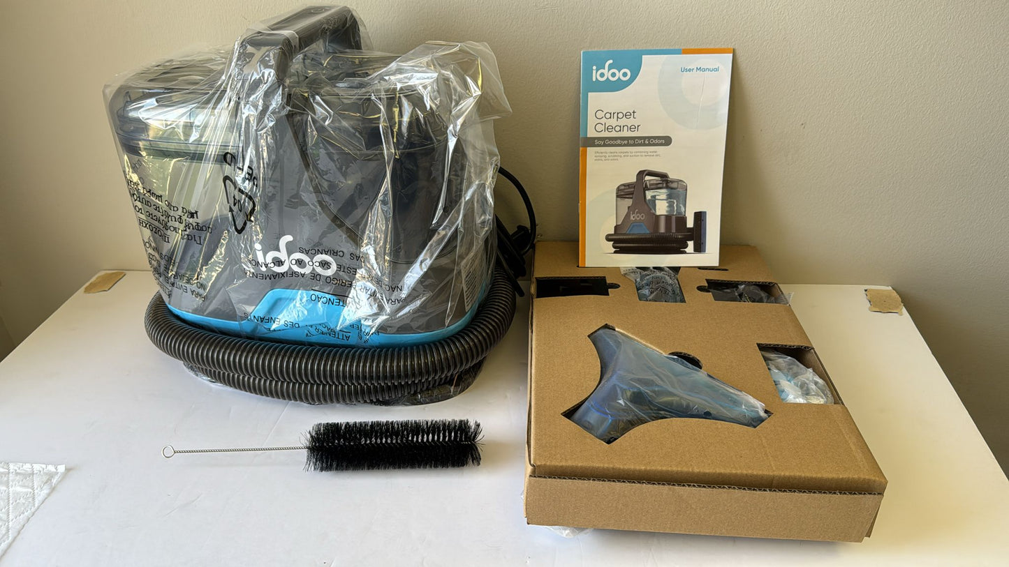 iDOO Carpet Cleaner Machine, Upholstery Cleaner 600W Deep Cleaning, 17Kpa Powerful Suction Spot Carpet Shampooer for Pet, Home, Couch, Car Seat, Mattress, Rug & Sofa, Little Portable Carpet Cleaner