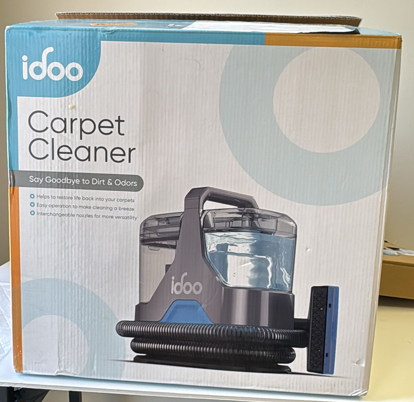 iDOO Carpet Cleaner Machine, Upholstery Cleaner 600W Deep Cleaning, 17Kpa Powerful Suction Spot Carpet Shampooer for Pet, Home, Couch, Car Seat, Mattress, Rug & Sofa, Little Portable Carpet Cleaner