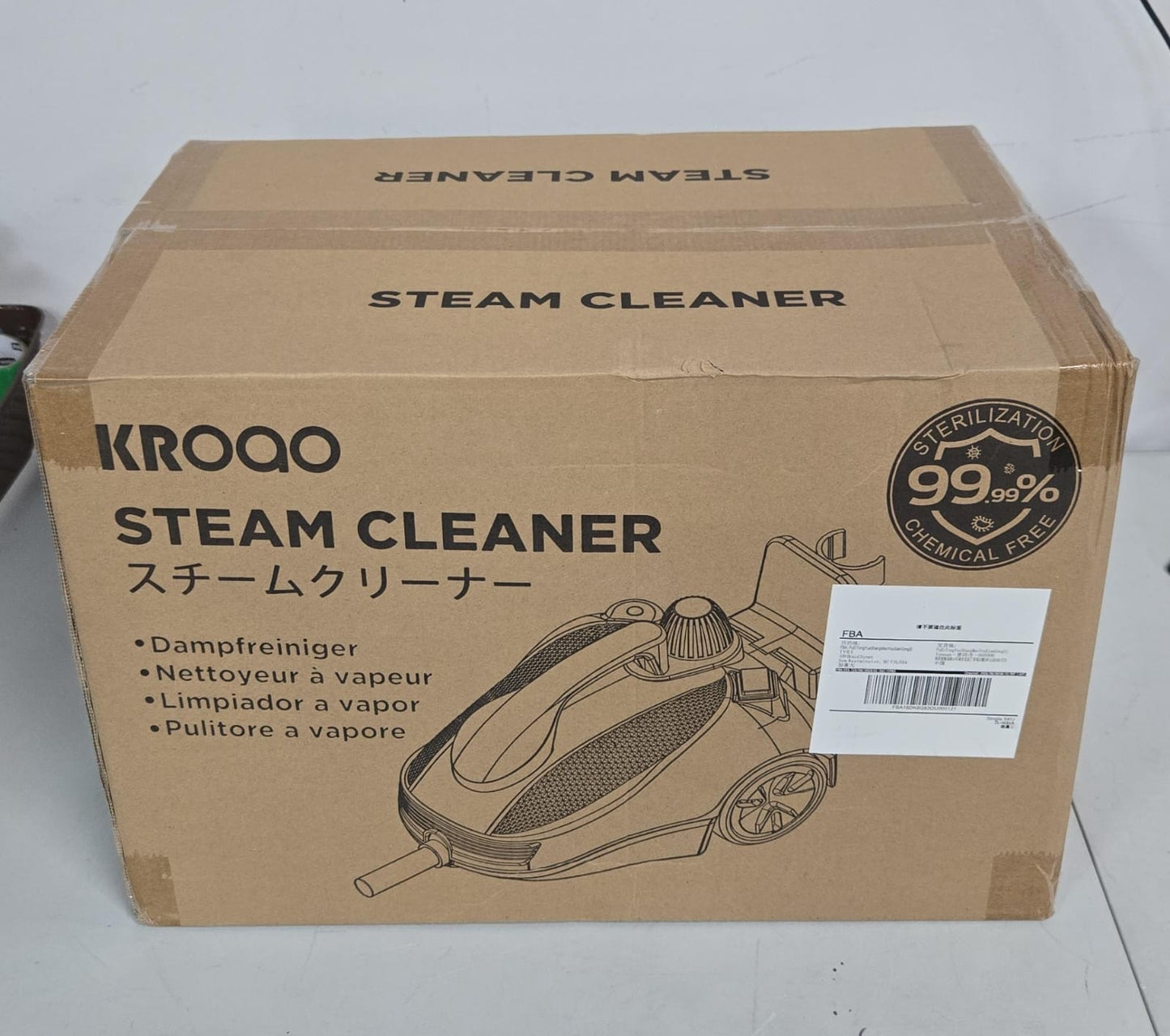 (Brand New) KROQO Steam Cleaner, Steam Mop with 23 Accessories, Powerful Multipurpose Portable Steamer for Cleaning to Remove Grime, Grease, for Multi-Purpose and Multi-Surface Floors, 16.4ft Power Cord