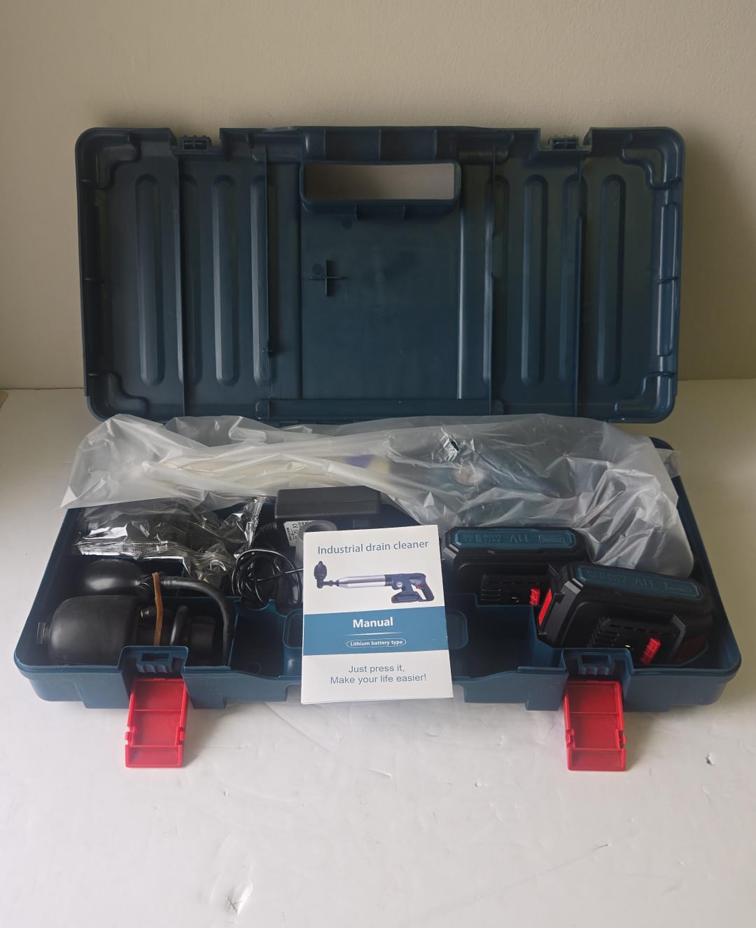 (New Open Box) Aiment Electric Toilet Plunger Clog Remover: 2 Batteries Air Plunger