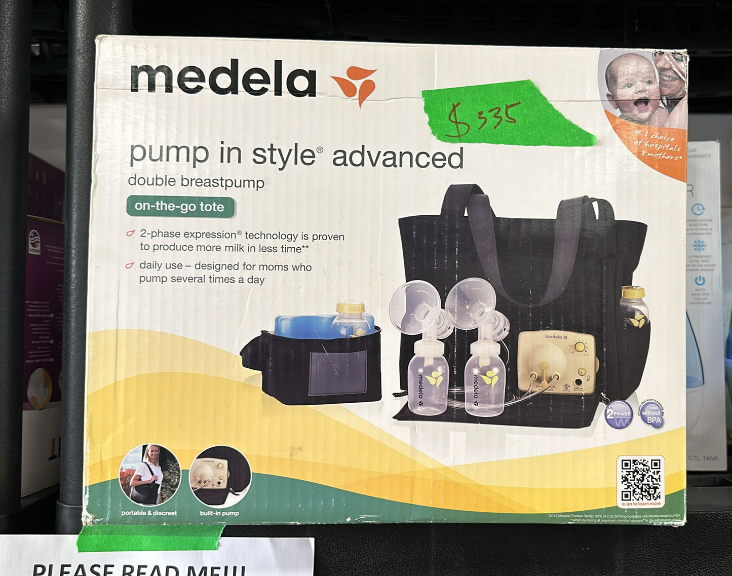 (Open Box) Medela Pump in Style Advanced, double Electric Breast Pump with on the go tote bag