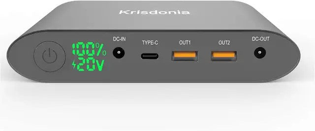 (Good) Krisdonia Laptop Power Bank 25000mAh/92.5Wh Quick Charge 3.0 Por