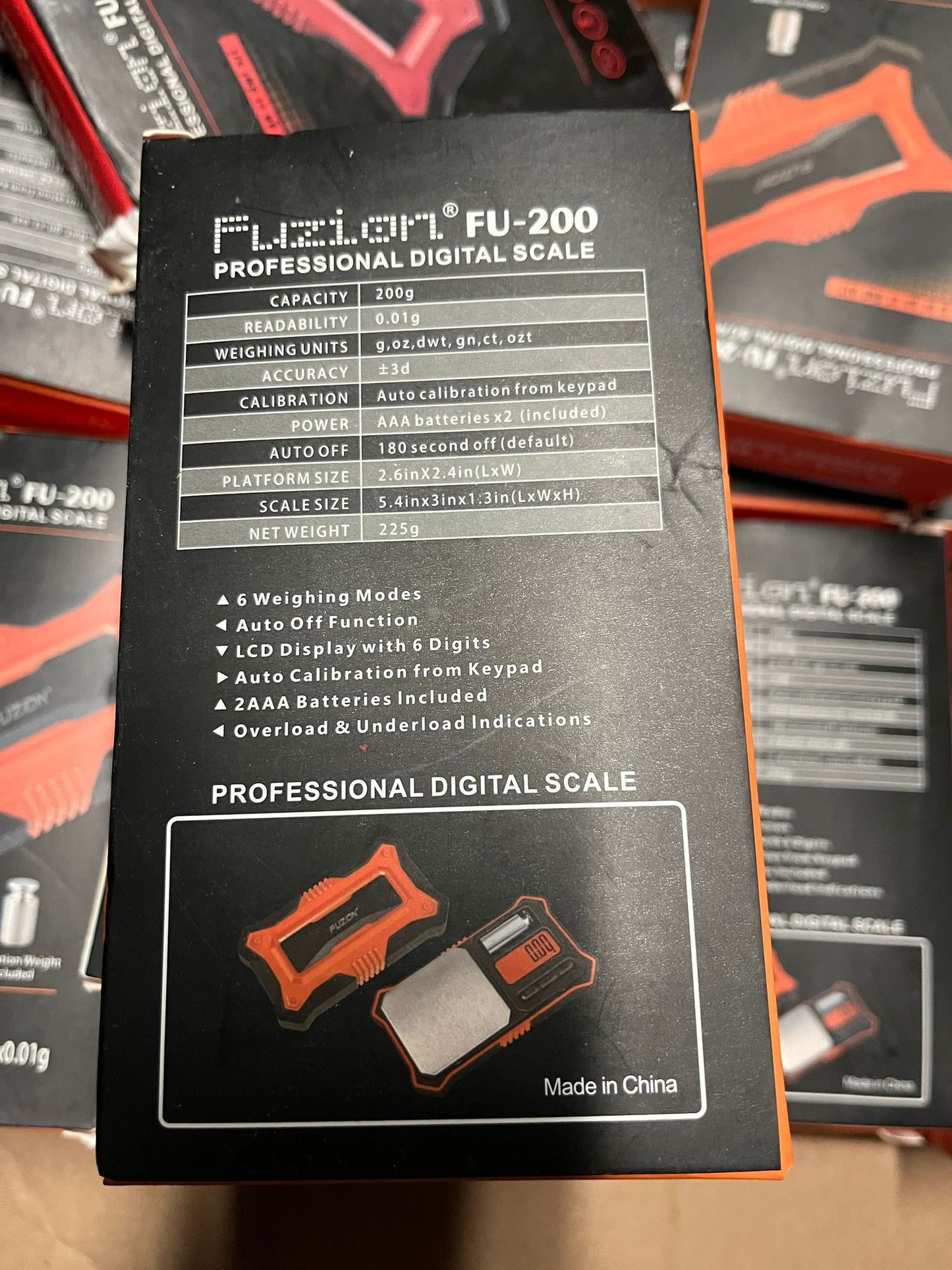 Fuzion Digital Pocket Scale, 200g/0.01g Mini Scale Gram and Ounce, Portable Travel Food Scale, Jewelry Scale with Back-Lit LCD, Stainless Steel, Tare