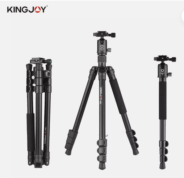 (Brand New) Kingjoy G555 4-Section Travel Tripod Detachable Monopod with Panoramic Ball
