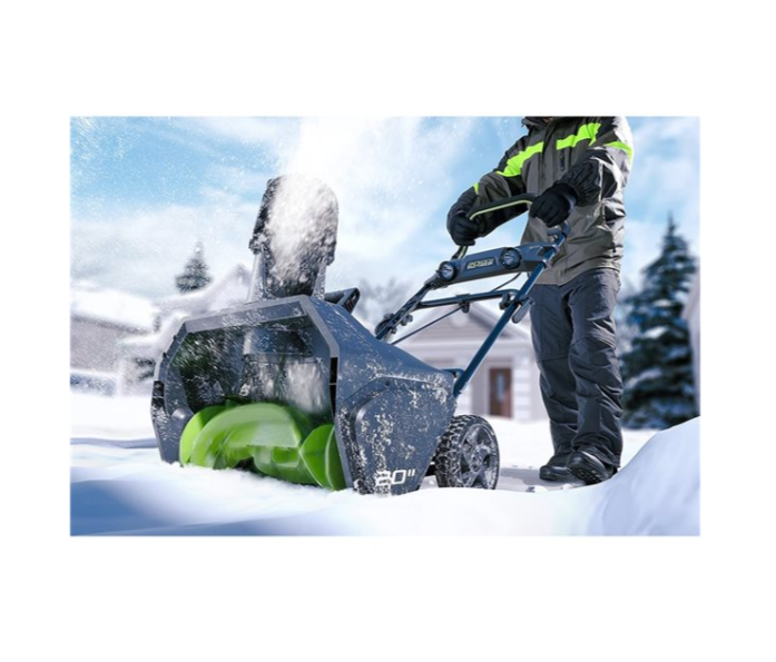 (Excellent) Greenworks Pro 80V 20 inch Snow Thrower with 2Ah Battery and Charger