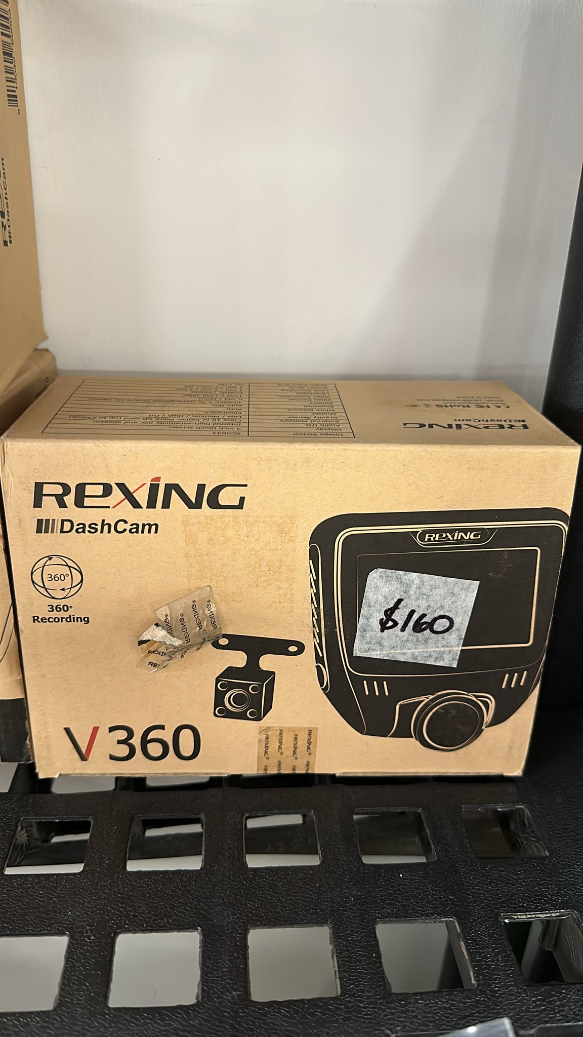 REXING V360 360 Degree Wide Angle Dual Channel Dashboard Camera Recorder Car Dash Cam with Rear Camera, G-Sensor, WDR, Loop Recording