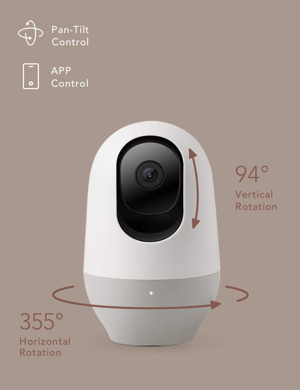 Nooie Baby Monitor Camera 360-degree 1080P Home Security Motion Tracking Night Vision