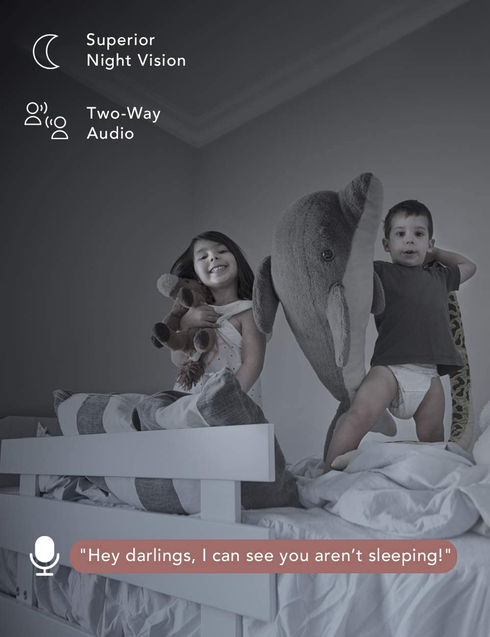 Nooie Baby Monitor Camera 360-degree 1080P Home Security Motion Tracking Night Vision