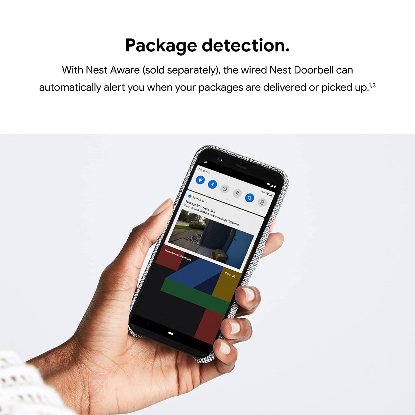 Used (Excellent) Google Nest Hello Wi-Fi Video Doorbell - Black/White - Wired-Gen 1