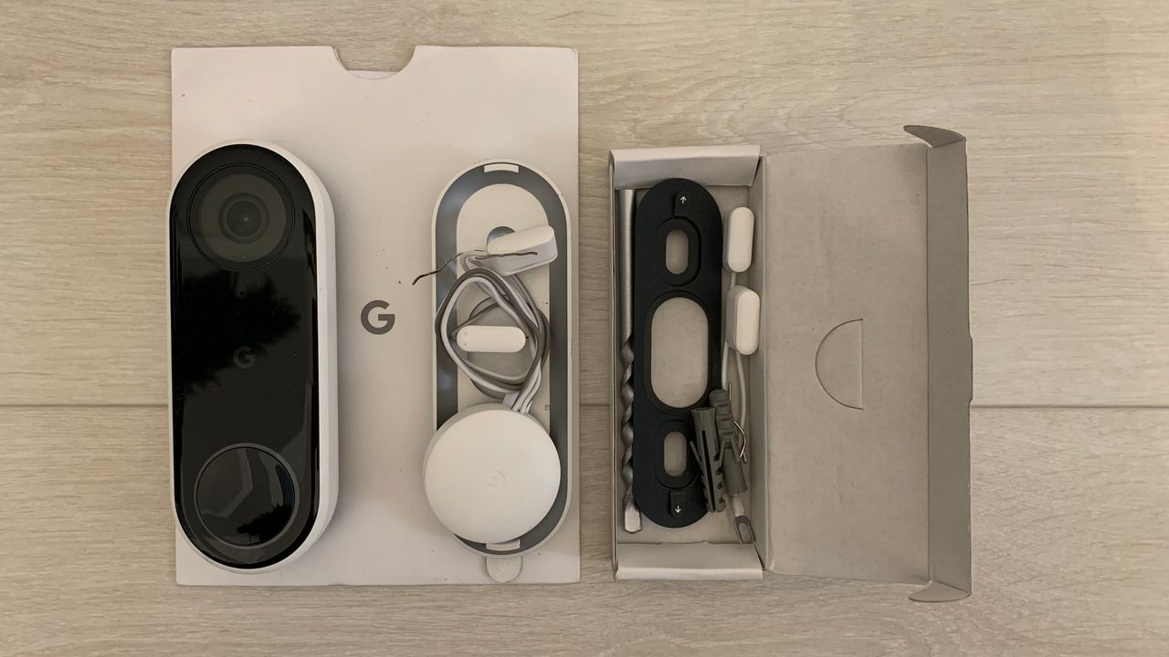 Used (Excellent) Google Nest Hello Wi-Fi Video Doorbell - Black/White - Wired-Gen 1