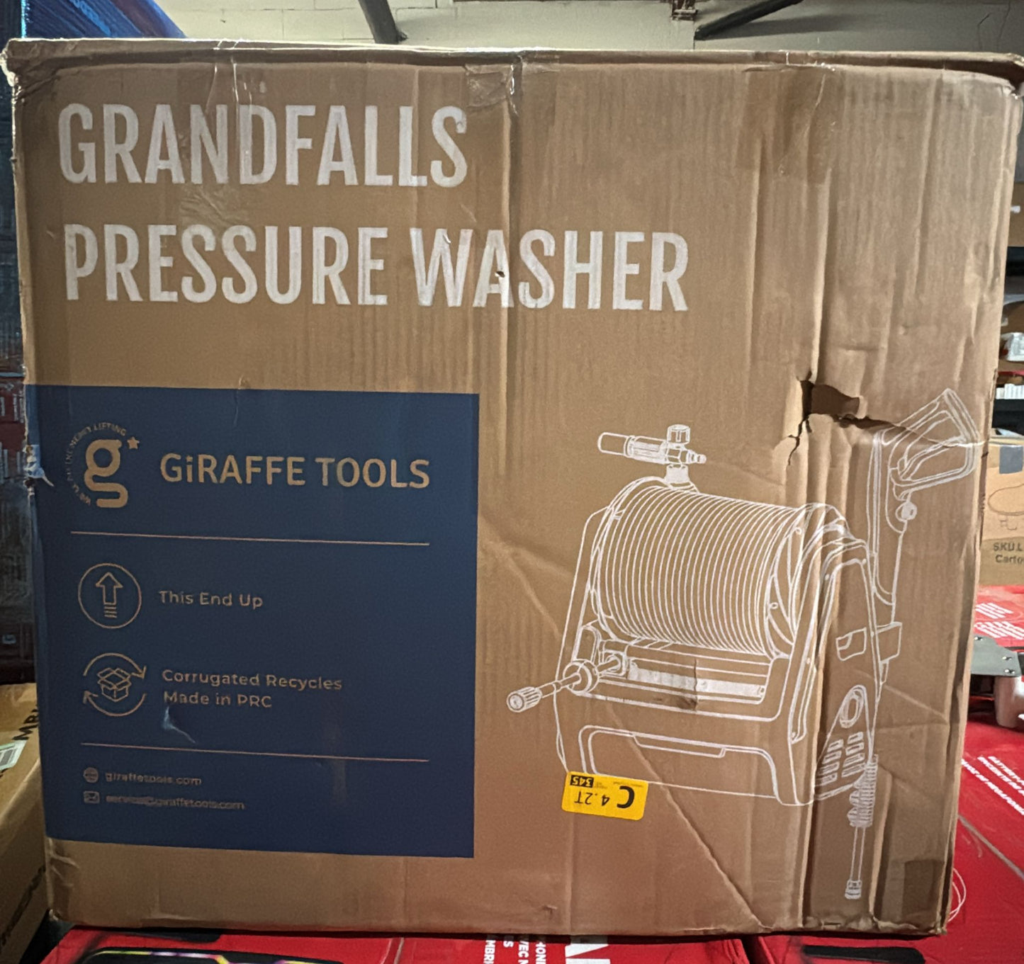 (New Open Box) Giraffe Tools Grandfalls Pressure Washer Electric Wall Mounted Pressure Washer