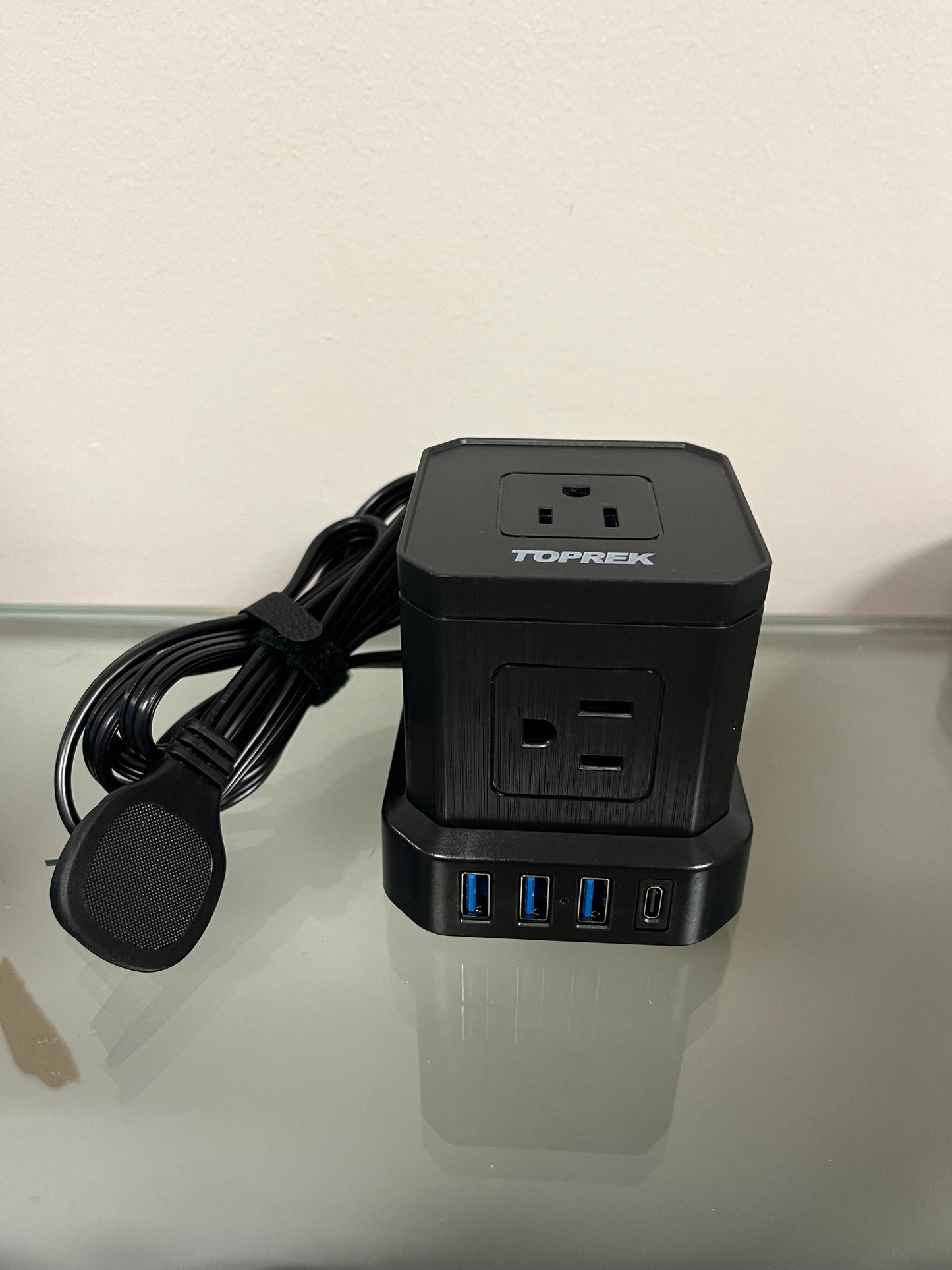 (New) TOPREK Power Strip with USB, USB C (3.0A) Power Strip with 5 Outlets