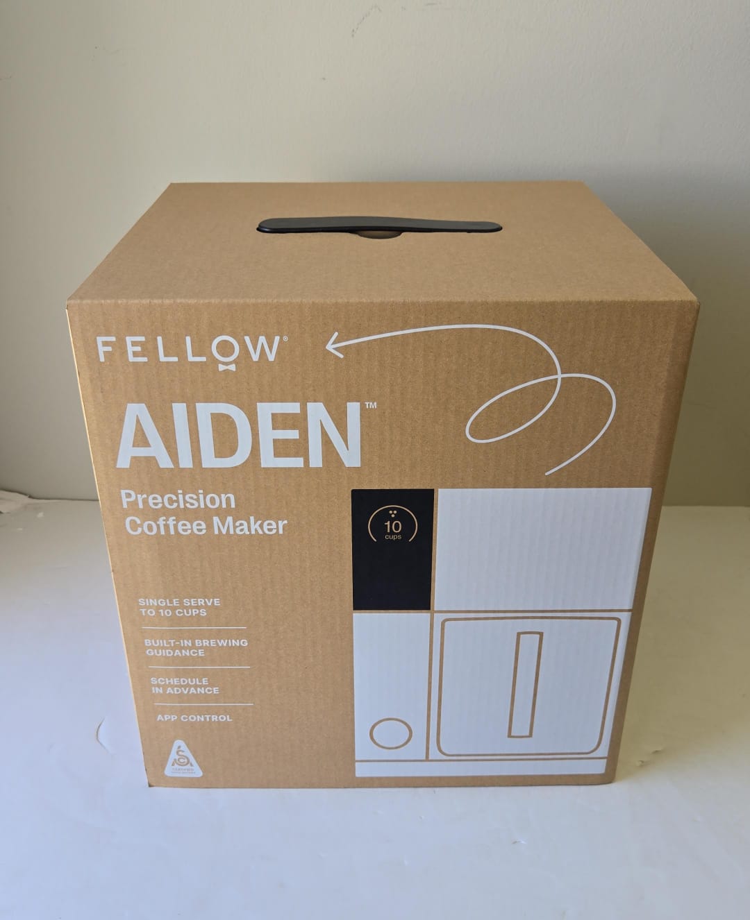 (Brand New) Fellow Aiden Precision Coffee Maker - 10-Cup Capacity, Built-In Brewing Guidance, Matte White