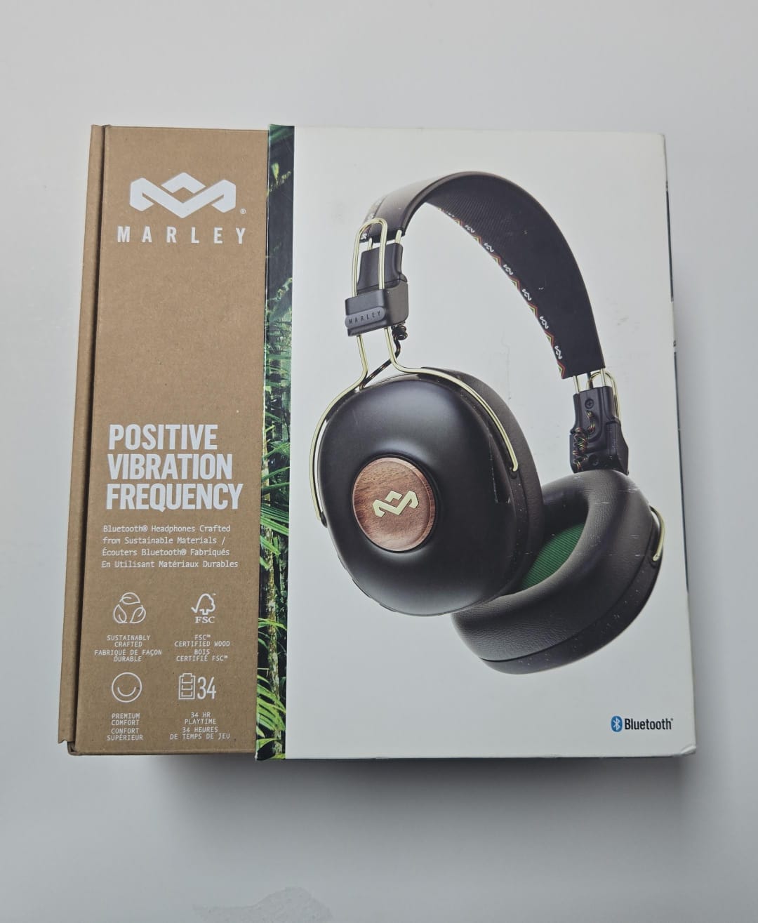 (Brand New) House of Marley Positive Vibration Frequency: Over-Ear Wireless Headphones with Microphone